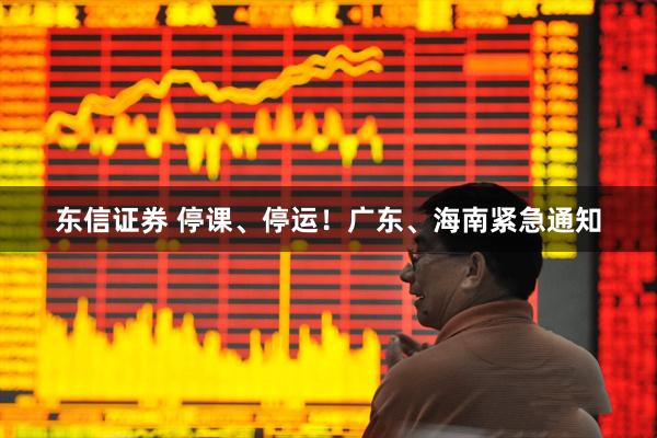东信证券 停课、停运！广东、海南紧急通知